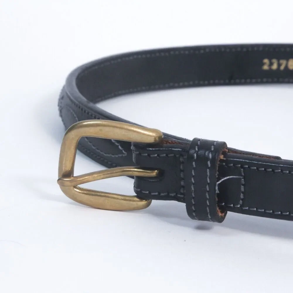 Tory English Bridle Leather Raised Fancy Stitch Black Belt Riding Show Belt 36